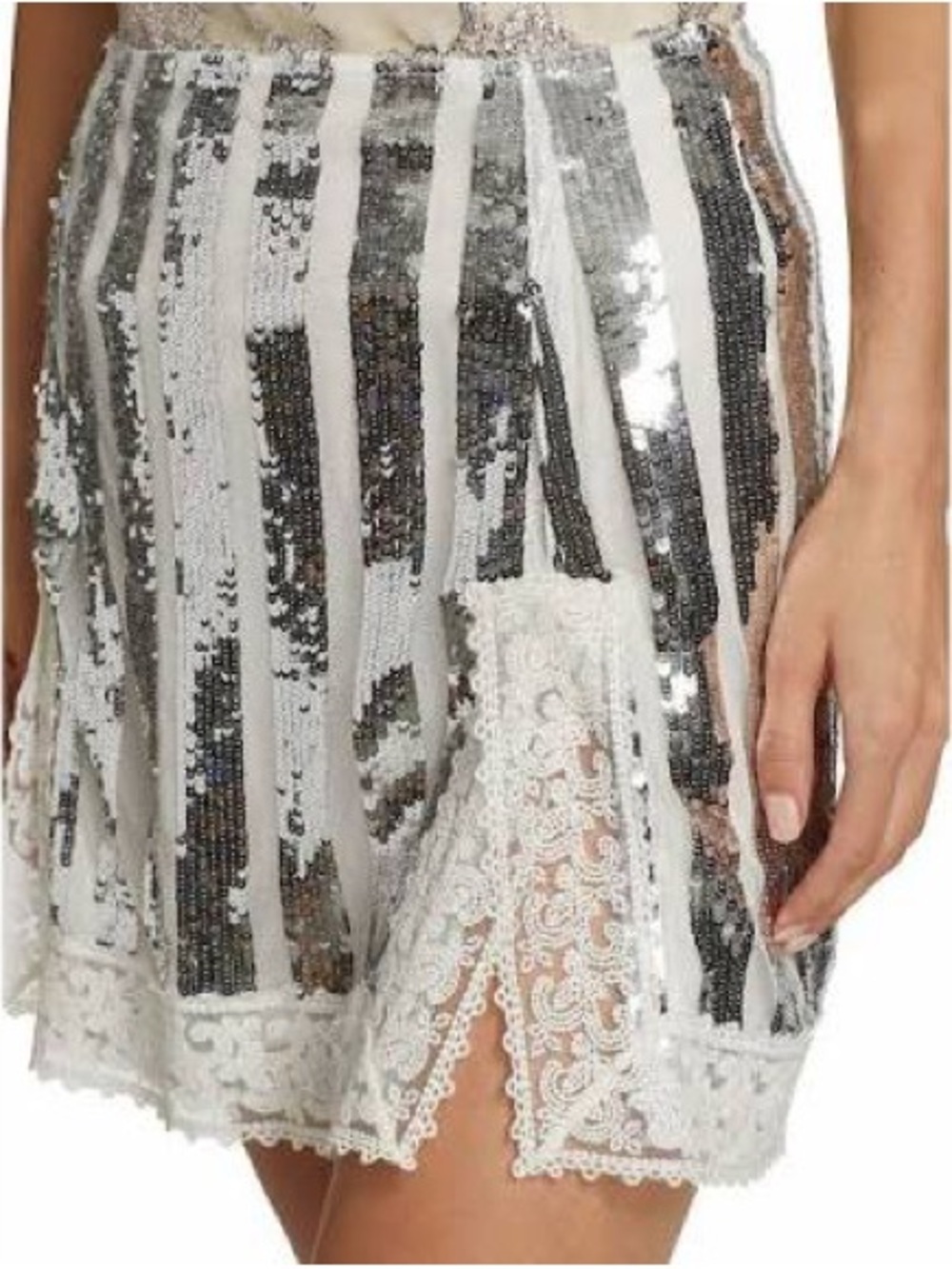 Rachel Comey sequin lace lambada skirt 0